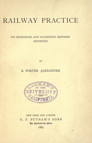Cover for Railway practice