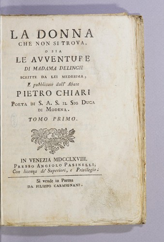 Cover for La donna che non si trova. O sia Le avventure di Madama Delingh
