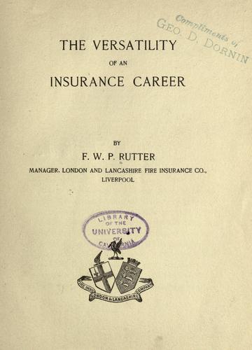 Cover for The versatility of an insurance career