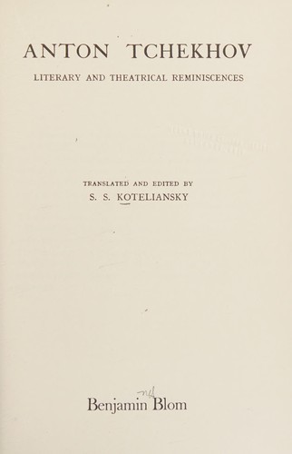 Cover for Anton Tchekhov