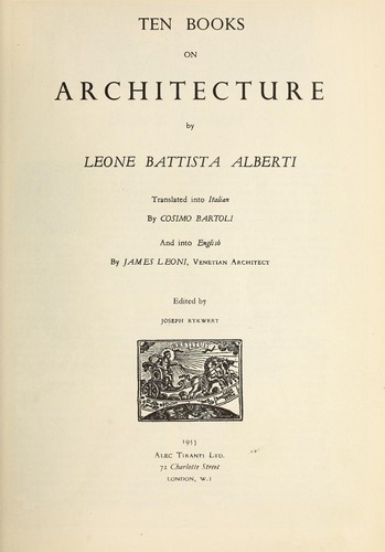 Cover for Ten books on architecture.