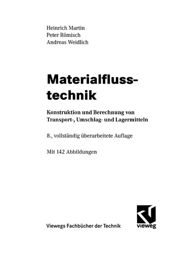 Cover for Materialflusstechnik