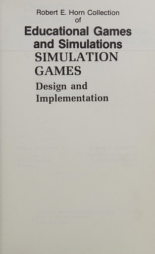 Cover for Simulation games; design and implementation