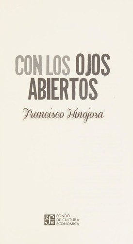 Cover for Con los ojos abiertos