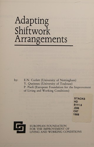 Cover for Adapting shiftwork arrangements