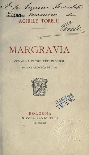 Cover for La Margravia