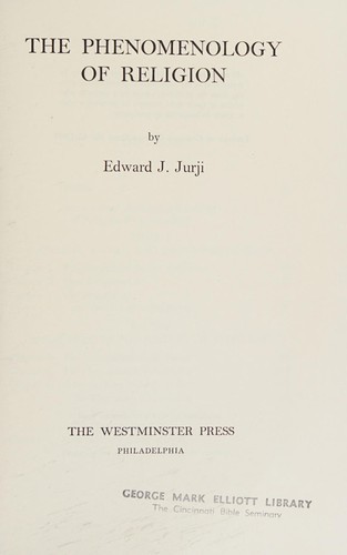 Cover for The phenomenology of religion.