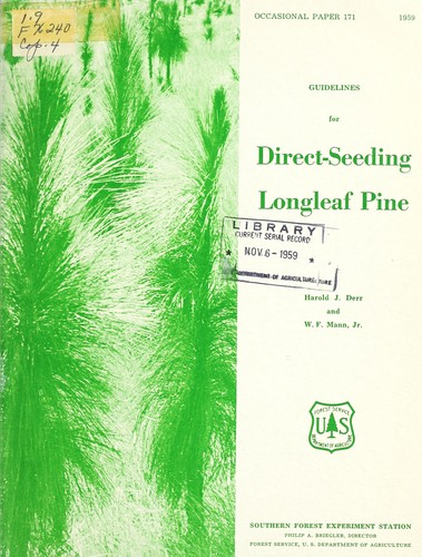 Cover for Direct-seeding longleaf pine