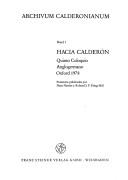Cover for Hacia Calderon
