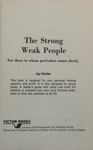 Cover for The strong weak people