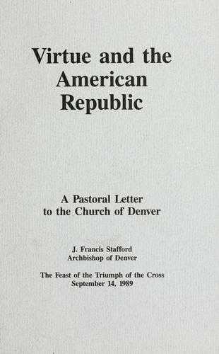 Cover for Virtue and the American republic