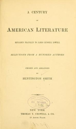 Cover for A century of American literature