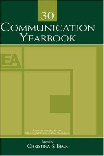 Cover for Communication Yearbook 30 (Communication Yearbook) (Communication Yearbook)