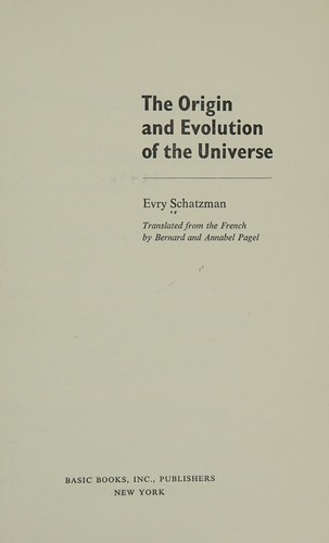 Cover for The origin and evolution of the universe