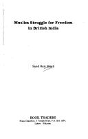 Cover for Muslim struggle for freedom in British India