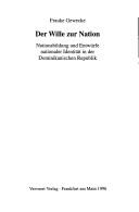Cover for Der Wille zur Nation