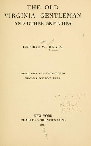 Cover for The old Virginia gentleman
