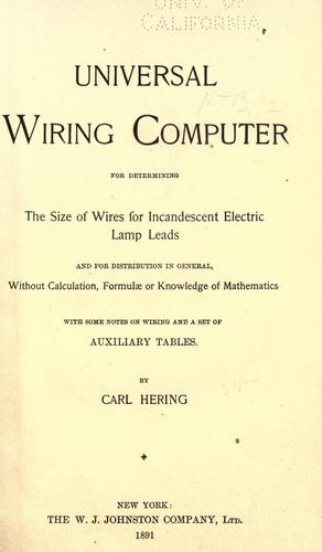 Cover for Universal wiring computer