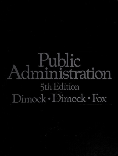Cover for Public administration