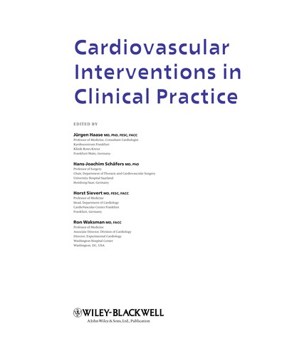 Cover for Cardiovascular interventions in clinical practice