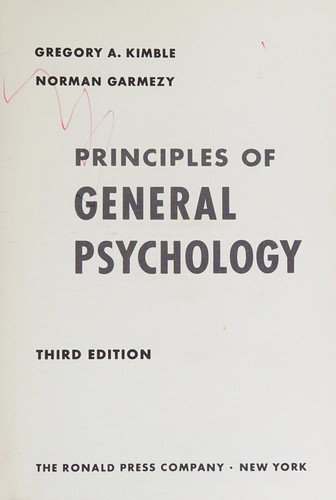 Cover for Principles of general psychology