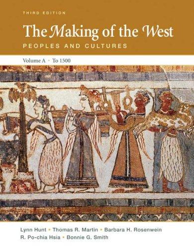 Cover for The Making of the West: Peoples and Cultures, Vol. A