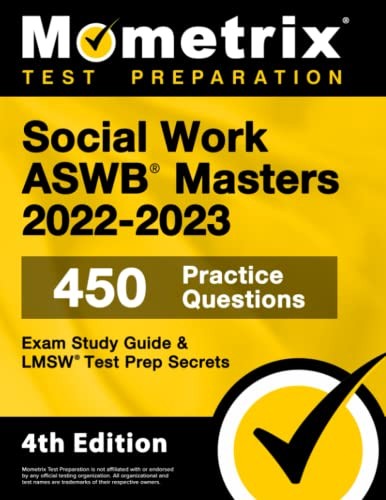 Cover for Social Work ASWB Masters Exam Study Guide 2022-2023 Secrets - 450 Practice Questions, LMSW Test Prep