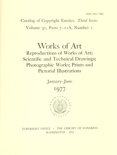 Cover for Catalog of copyright entries.