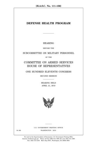 Cover for Defense Health Program