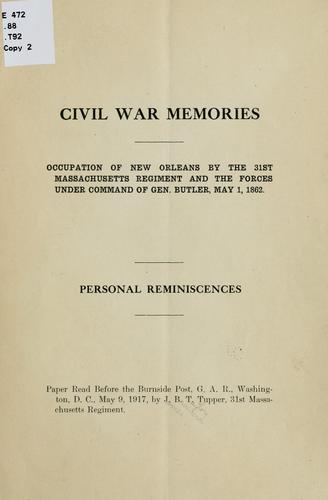Cover for Civil war memories