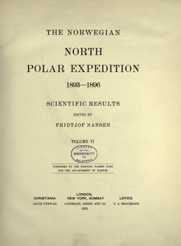 Cover for The Norwegian North polar expedition, 1893-1896