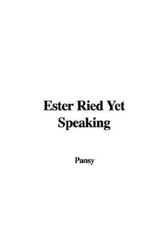 Cover for Ester Ried Yet Speaking