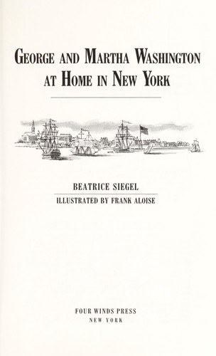Cover for George and Martha Washington at home in New York