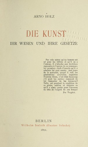 Cover for Die Kunst
