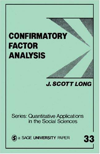 Cover for Confirmatory factor analysis
