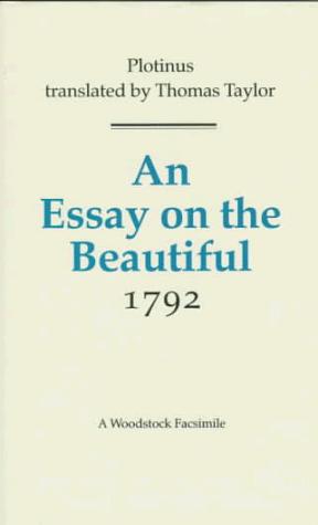 Cover for An essay on the beautiful