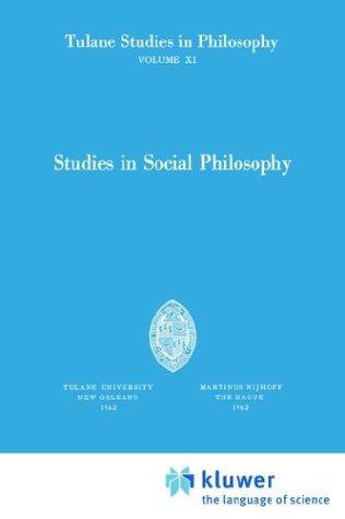 Cover for Studies in Social Philosophy (Tulane Studies in Philosophy)