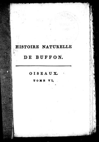 Cover for Histoire naturelle de Buffon