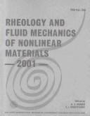 Cover for Rheology and Fluid Mechanics of Nonlinear Materials, 2001: Presented at the 2001 Asme International Mechanical Engineering Congress and Exposition 