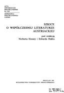 Cover for Szkice o współczesnej literaturze austriackiej
