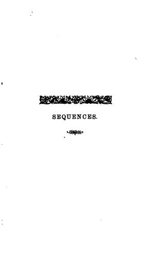 Cover for Sequences from the Sarum Missal, with tr., by C.B. Pearson