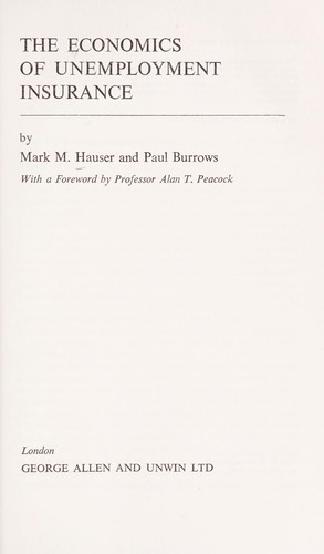 Cover for The economics of unemployment insurance