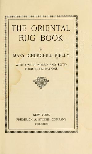 Cover for The oriental rug book