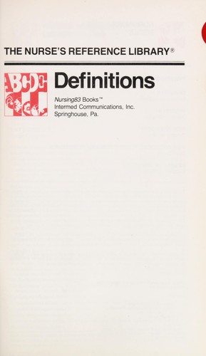 Cover for Definitions.