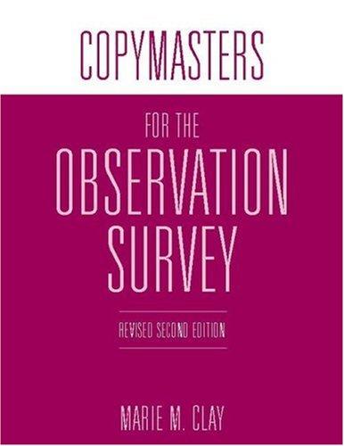 Cover for Copymasters for the Observation Survey