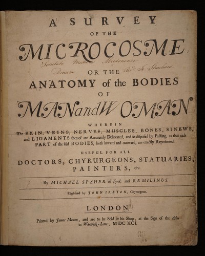 Cover for A survey of the microcosme, or the anatomy of the bodies of man and woman