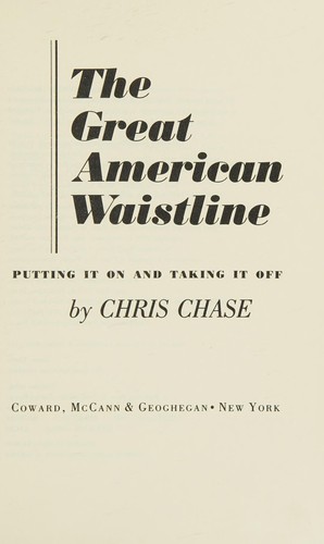 Cover for The great American waistline