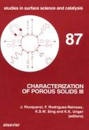 Cover for Characterization of porous solids III