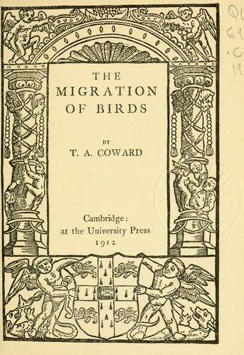 Cover for The migration of birds