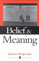 Cover for Belief and meaning
